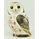 ROYAL CROWN DERBY - OLD IMARI OWL PAPERWEIGHT