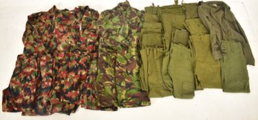 LARGE COLLECTION OF CAMOUFLAGE MILITARY / HUNTING UNIFORMS