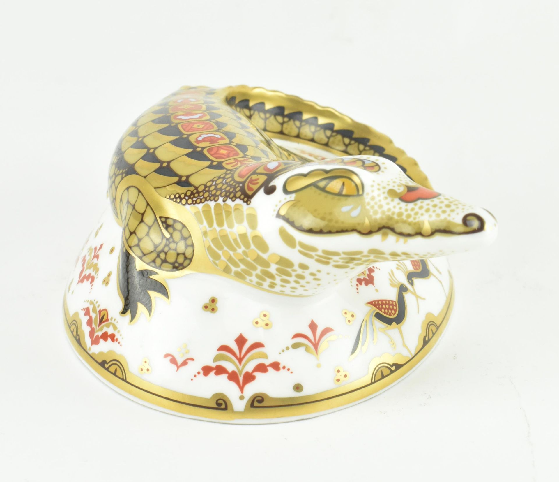 ROYAL CROWN DERBY - CROCODILE BONE CHINA PAPERWEIGHT - Image 4 of 5