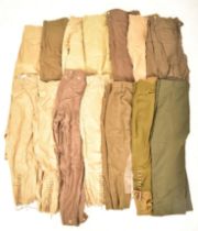 COLLECTION OF RE-ENACTMENT BRITISH MILITARY DESERT TROUSERS