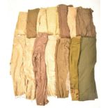 COLLECTION OF RE-ENACTMENT BRITISH MILITARY DESERT TROUSERS