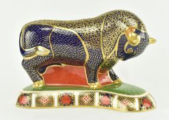 ROYAL CROWN DERBY - OLD IMARI BULL LARGE PAPERWEIGHT