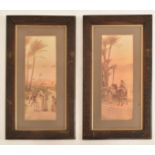 TWO VICTORIAN GOTHIC ARTS & CRAFTS STYLE FRAMES