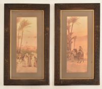 TWO VICTORIAN GOTHIC ARTS & CRAFTS STYLE FRAMES