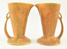 FLAXMAN WARE - WADEHEATH - PAIR ART DECO STUDIO POTTERY JUGS