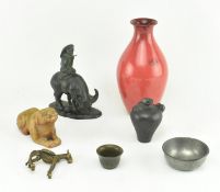 GROUP OF SEVEN CHINESE BRONZE PIECES