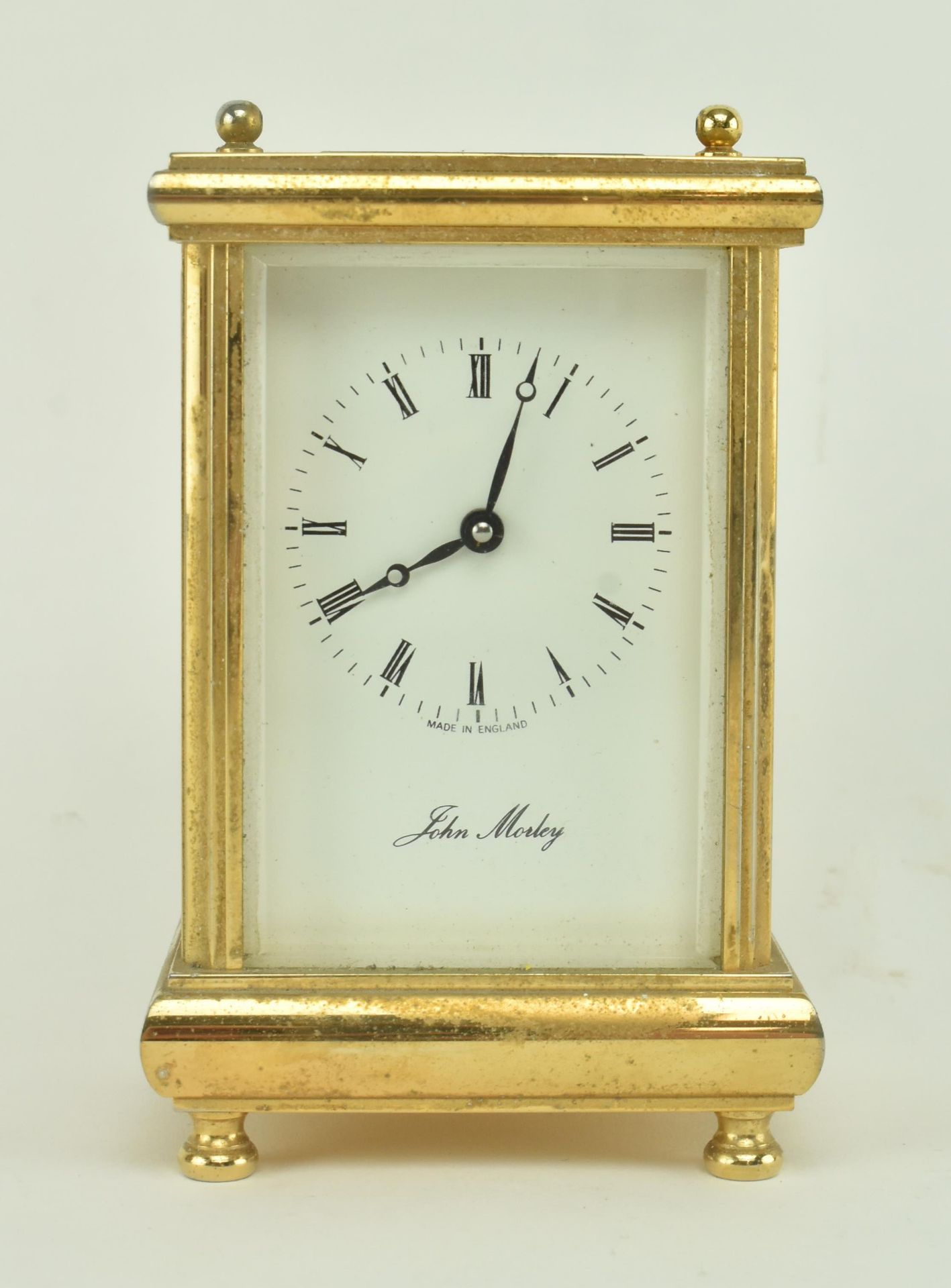 VINTAGE 1980S JOHN MORLEY MANTLEPIECE CARRIAGE CLOCK - Image 2 of 9