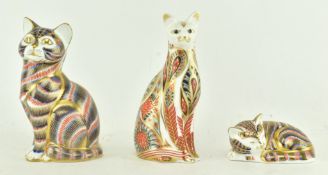 ROYAL CROWN DERBY THREE FINE BONE CHINA PAPERWEIGHTS