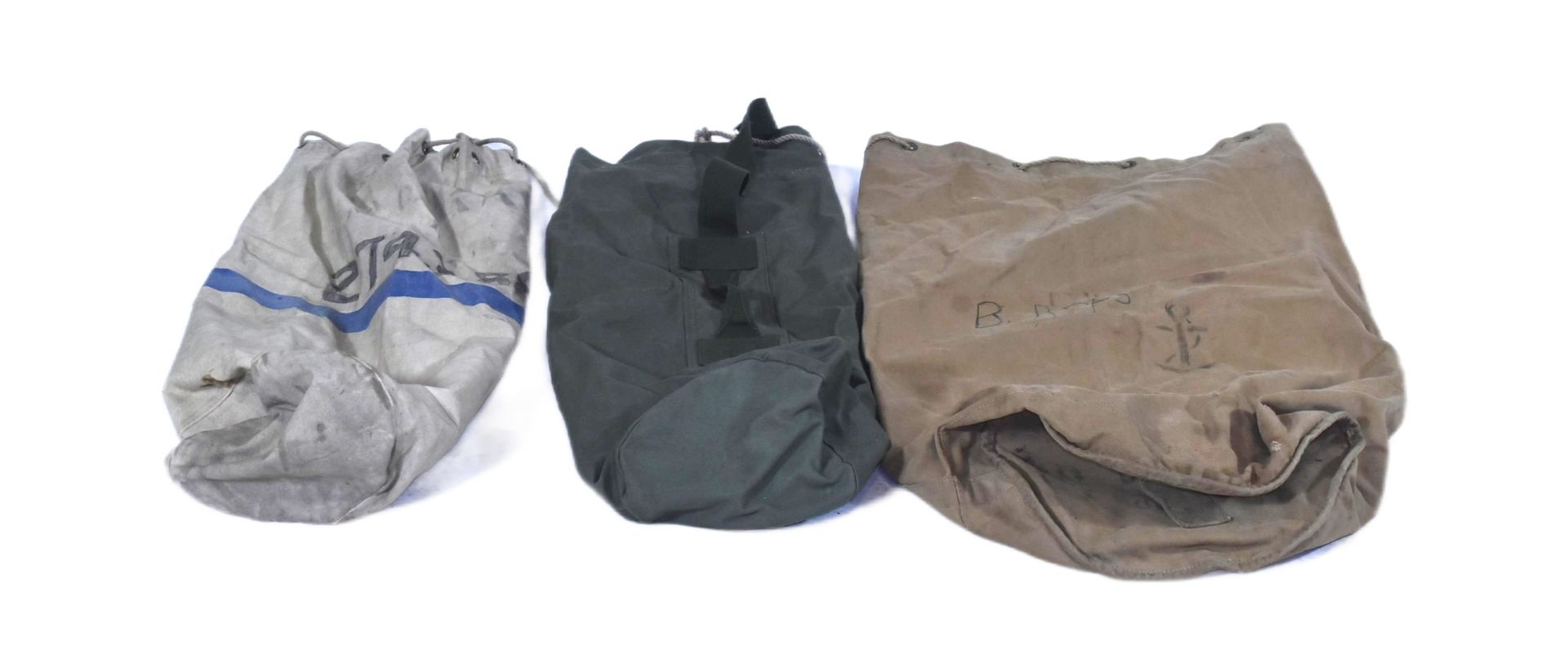 THREE ASSORTED MILITARY KIT BAGS