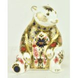 ROYAL CROWN DERBY OLD IMARI HONEY BEAR CHINA PAPERWEIGHT