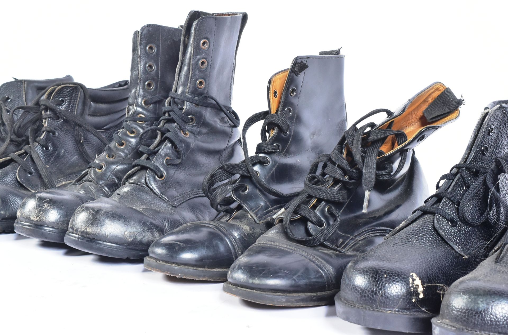 COLLECTION OF MILITARY STYLE LEATHER AMMO BOOTS - Image 3 of 5