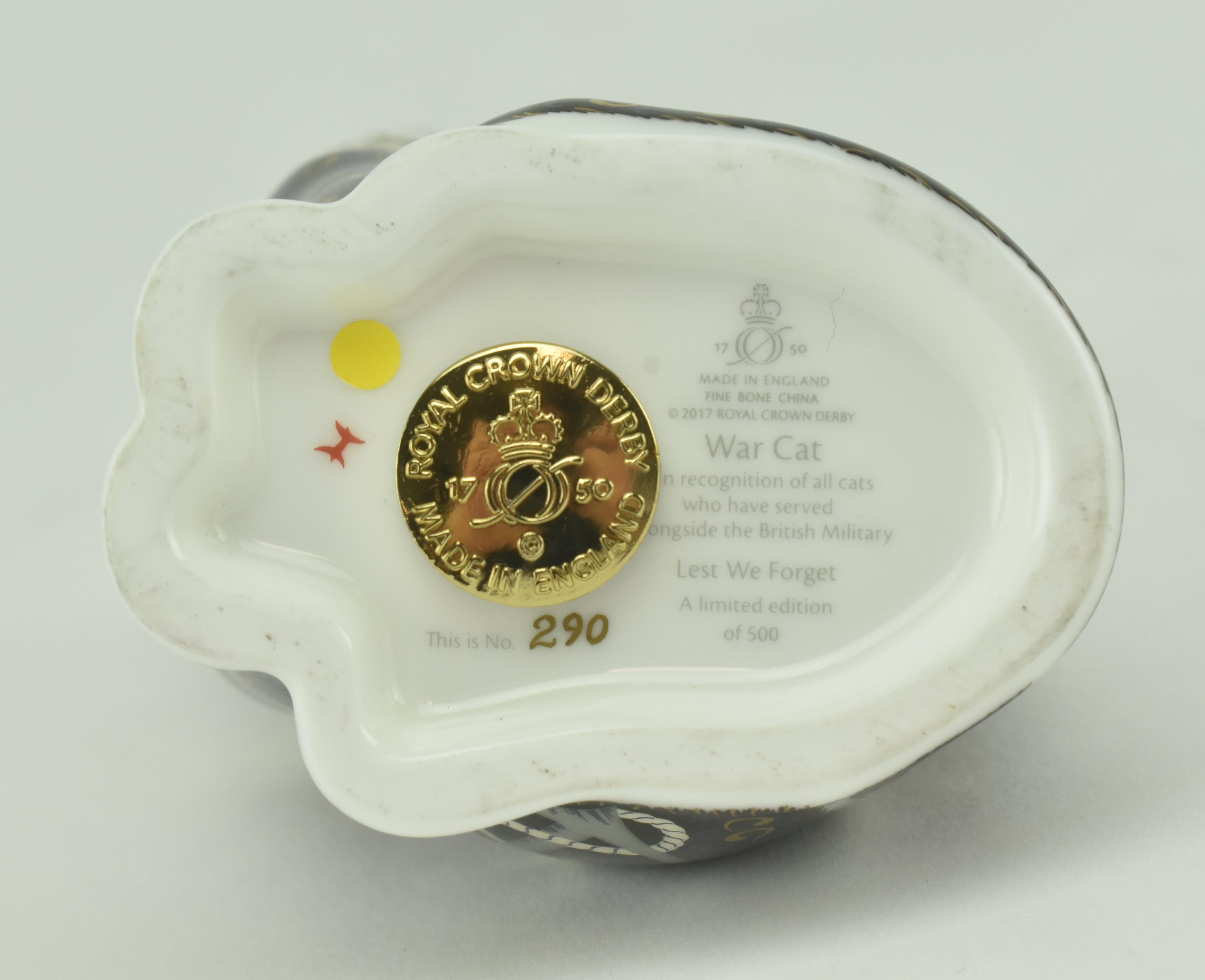 ROYAL CROWN DERBY - WAR CAT PAPERWEIGHT WITH GOLD STOPPER - Image 6 of 7