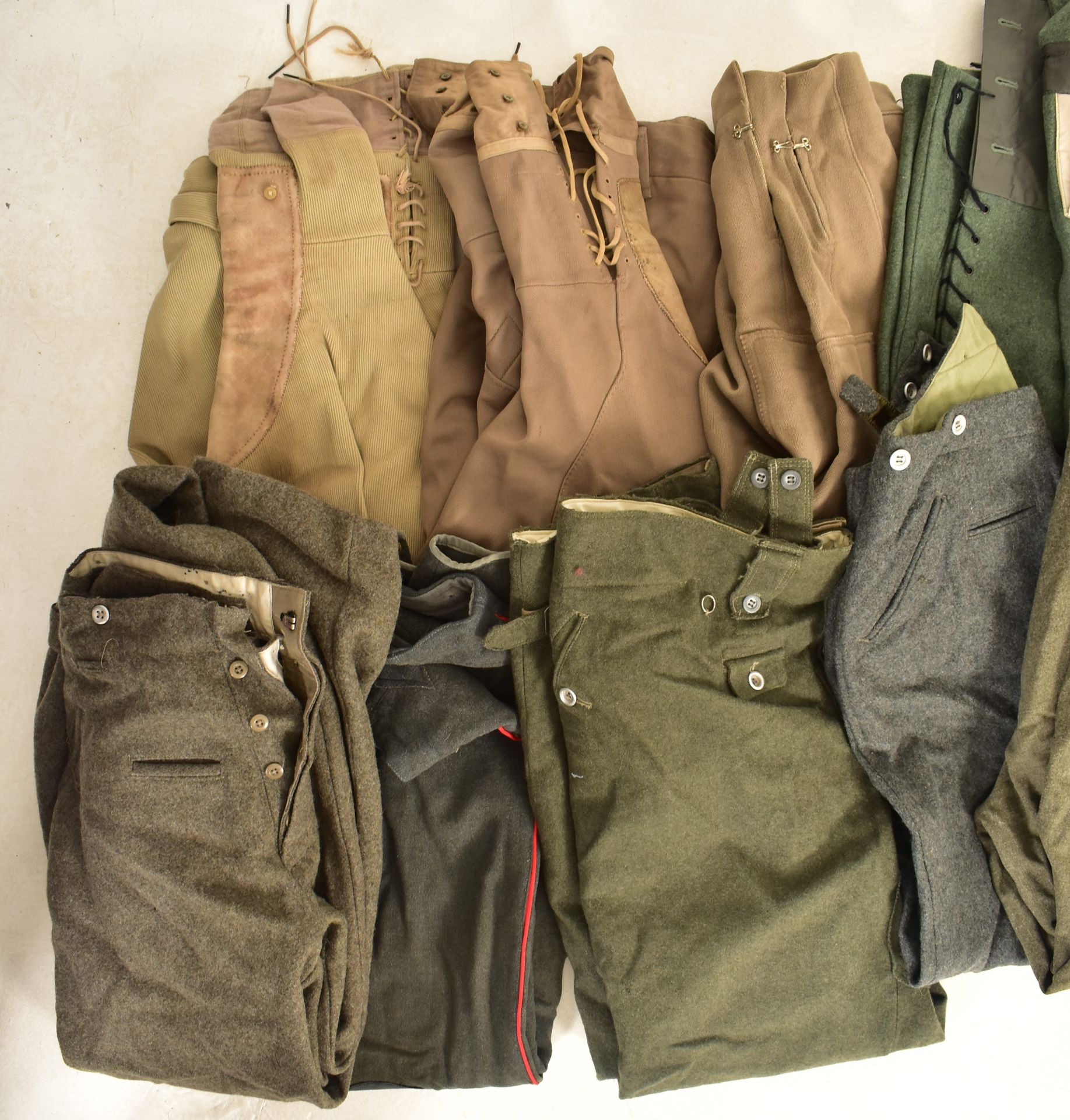 LARGE COLLECTION OF RE-ENACTMENT WWII UNIFORM TROUSERS - Image 2 of 4