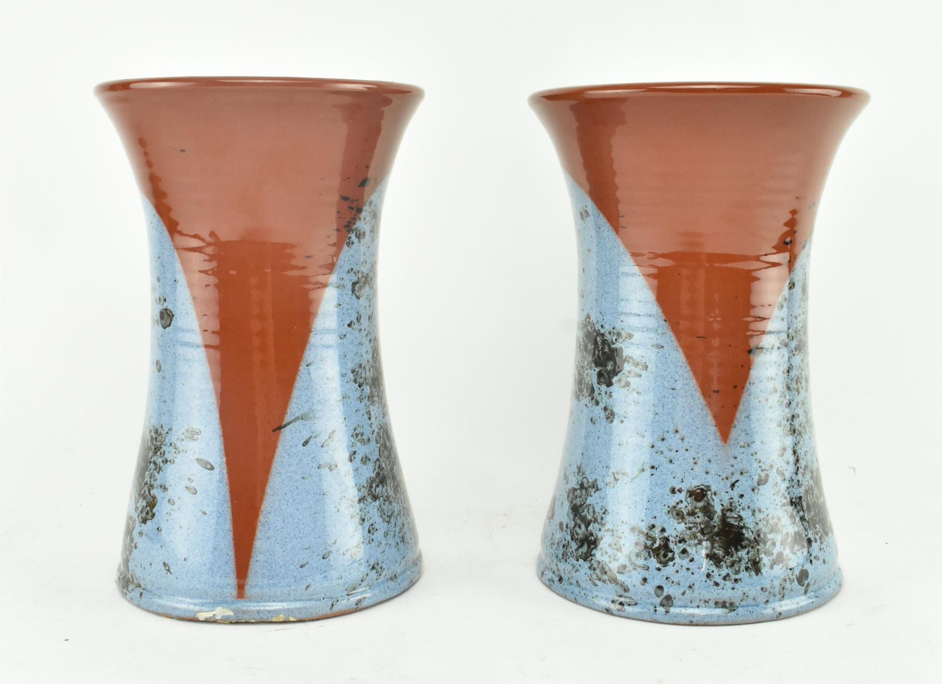 PAIR OF YEO POTTERY CLEVEDON STUDIO VASES - Bild 2 aus 5