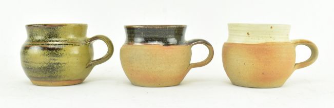 WINCHCOMBE POTTERY - THREE STUDIO POTTERY MUGS