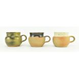 WINCHCOMBE POTTERY - THREE STUDIO POTTERY MUGS