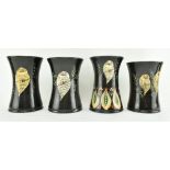 COLLECTION OF FOUR YEO POTTERY CLEVEDON HANDPAINTED VASES