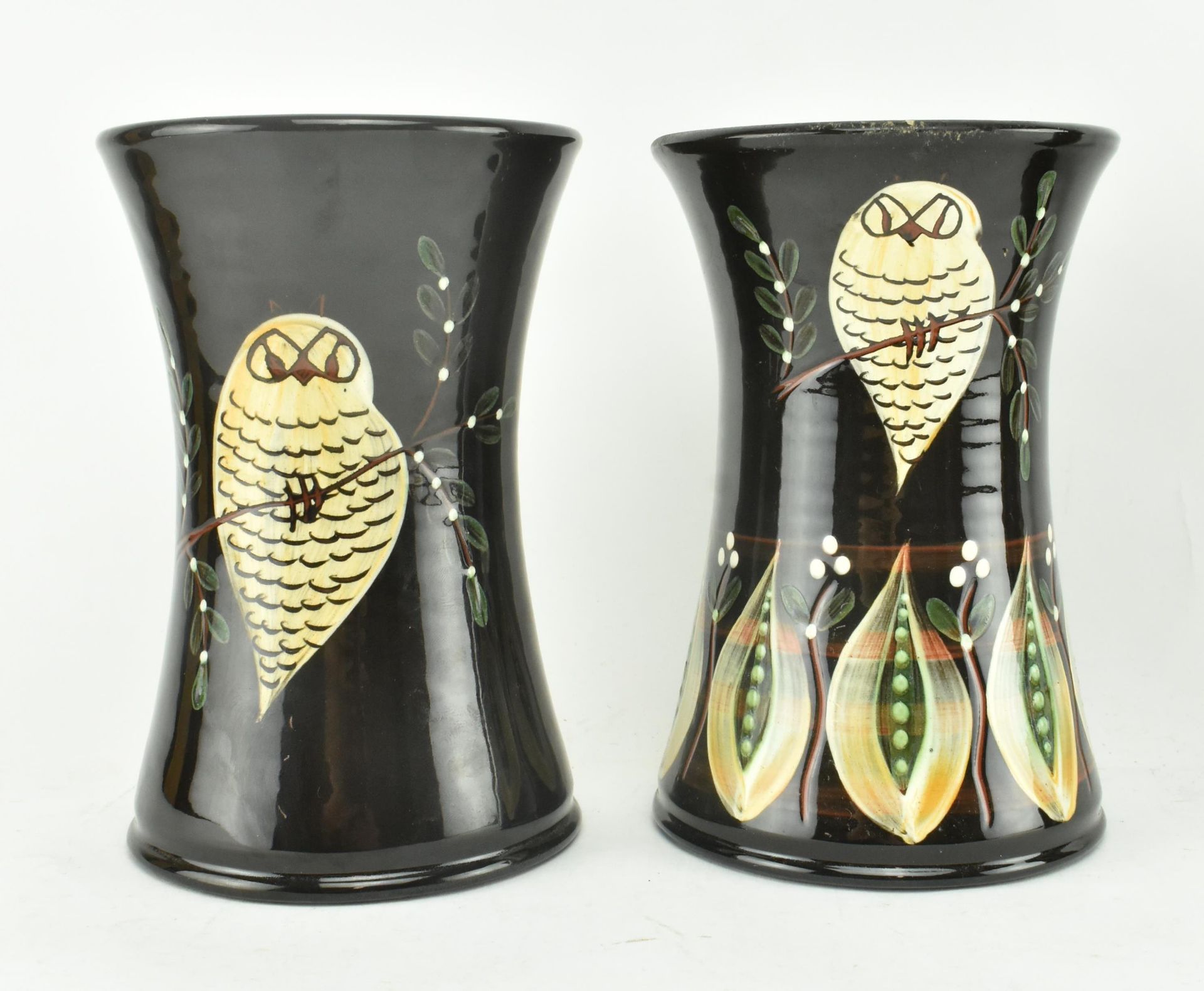COLLECTION OF FOUR YEO POTTERY CLEVEDON HANDPAINTED VASES - Bild 3 aus 10