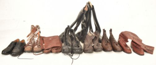 COLLECTION OF RE-ENACTMENT MEN & WOMEN BOOTS & SHOES