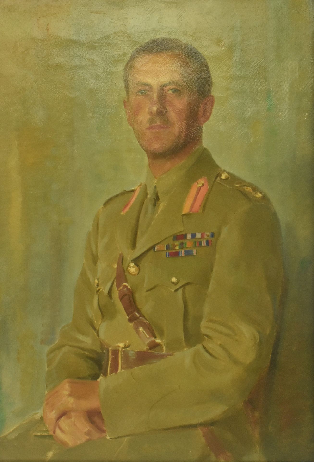 MID 20TH CENTURY PORTRAIT OF UNNAMED WW1 & WW2 SOLDIER