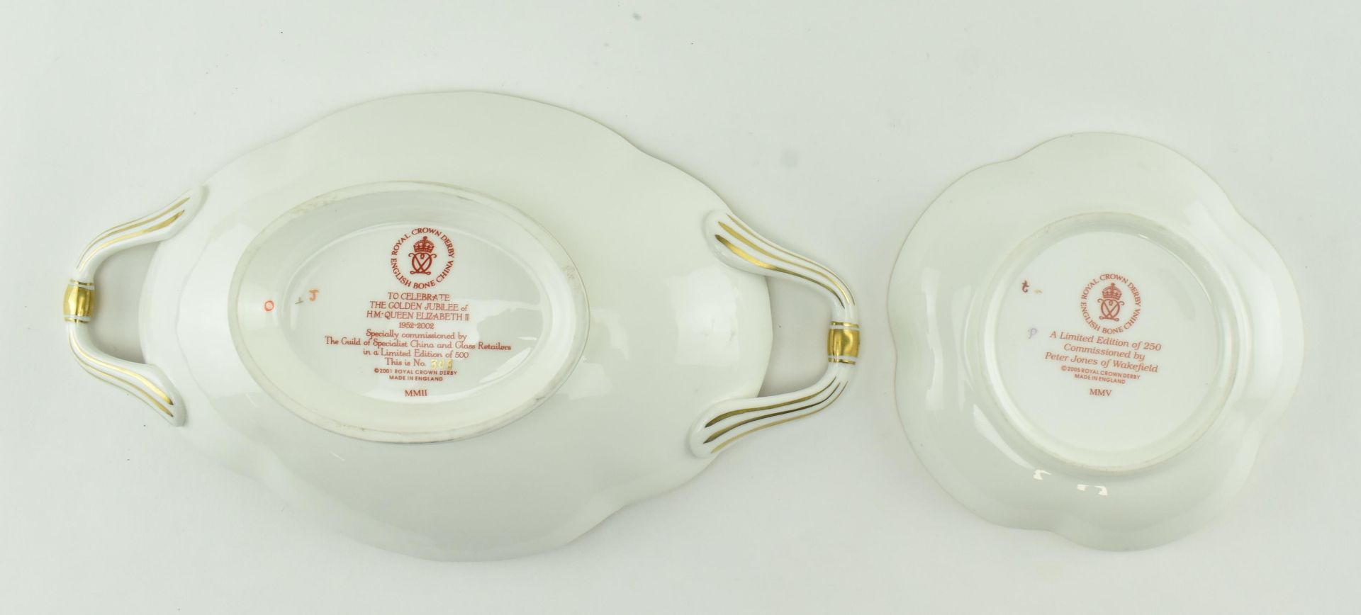FOUR ROYAL CROWN DERBY ROYAL COMMEMORATIVE PIECES - Image 5 of 10
