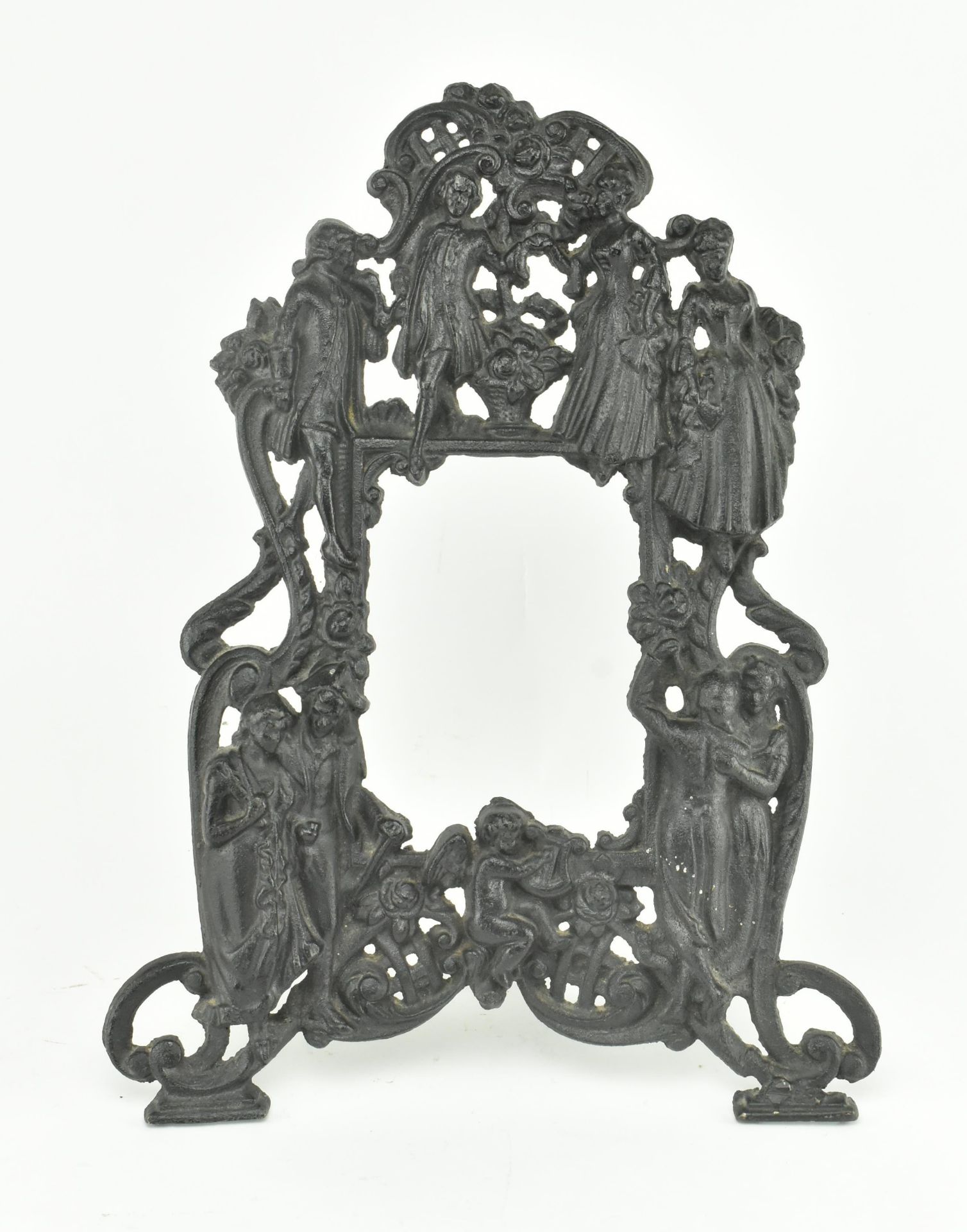 VICTORIAN CAST IRON DECORATIVE PHOTOGRAPH FRAME - Bild 2 aus 6