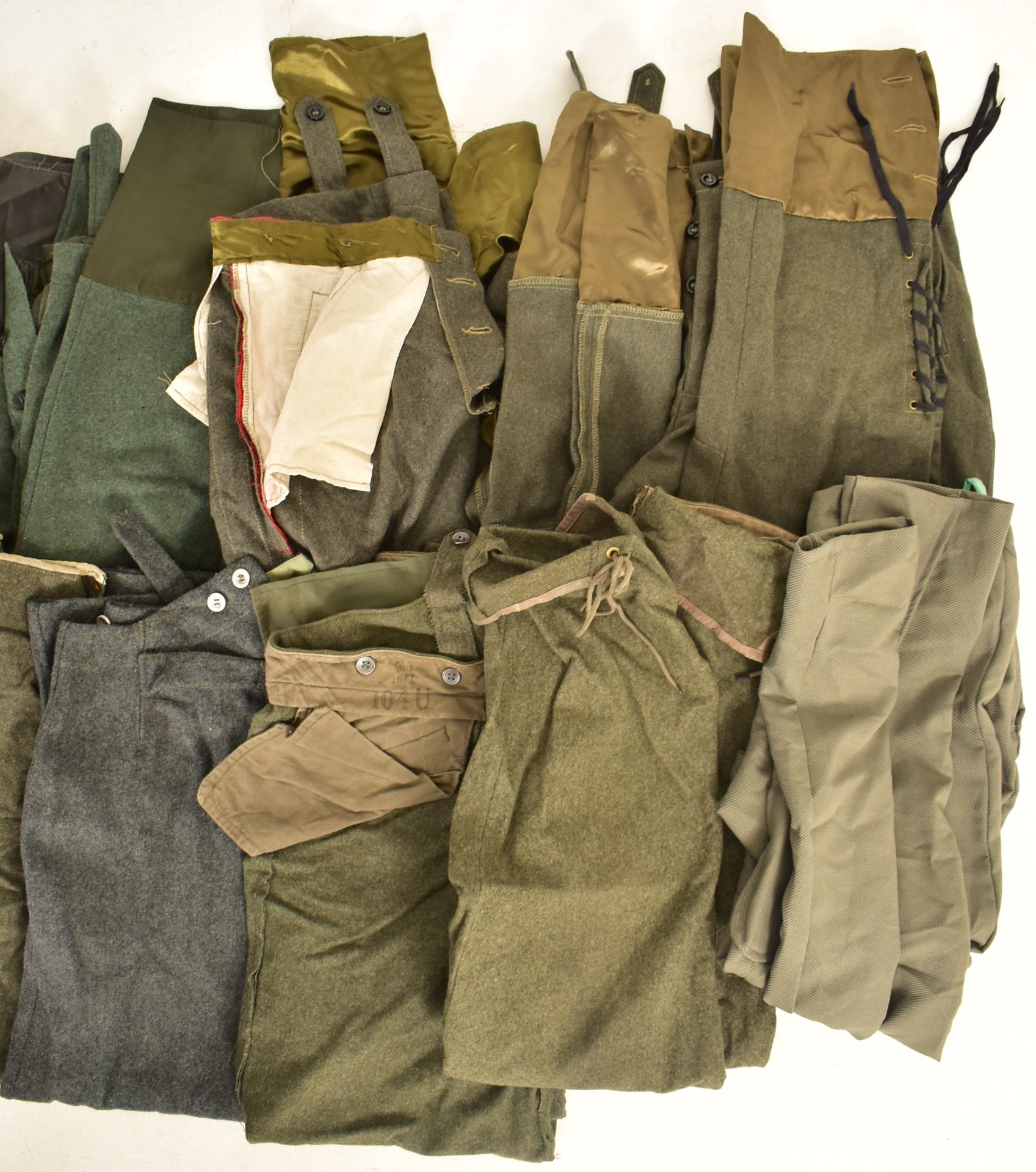 LARGE COLLECTION OF RE-ENACTMENT WWII UNIFORM TROUSERS - Image 4 of 4