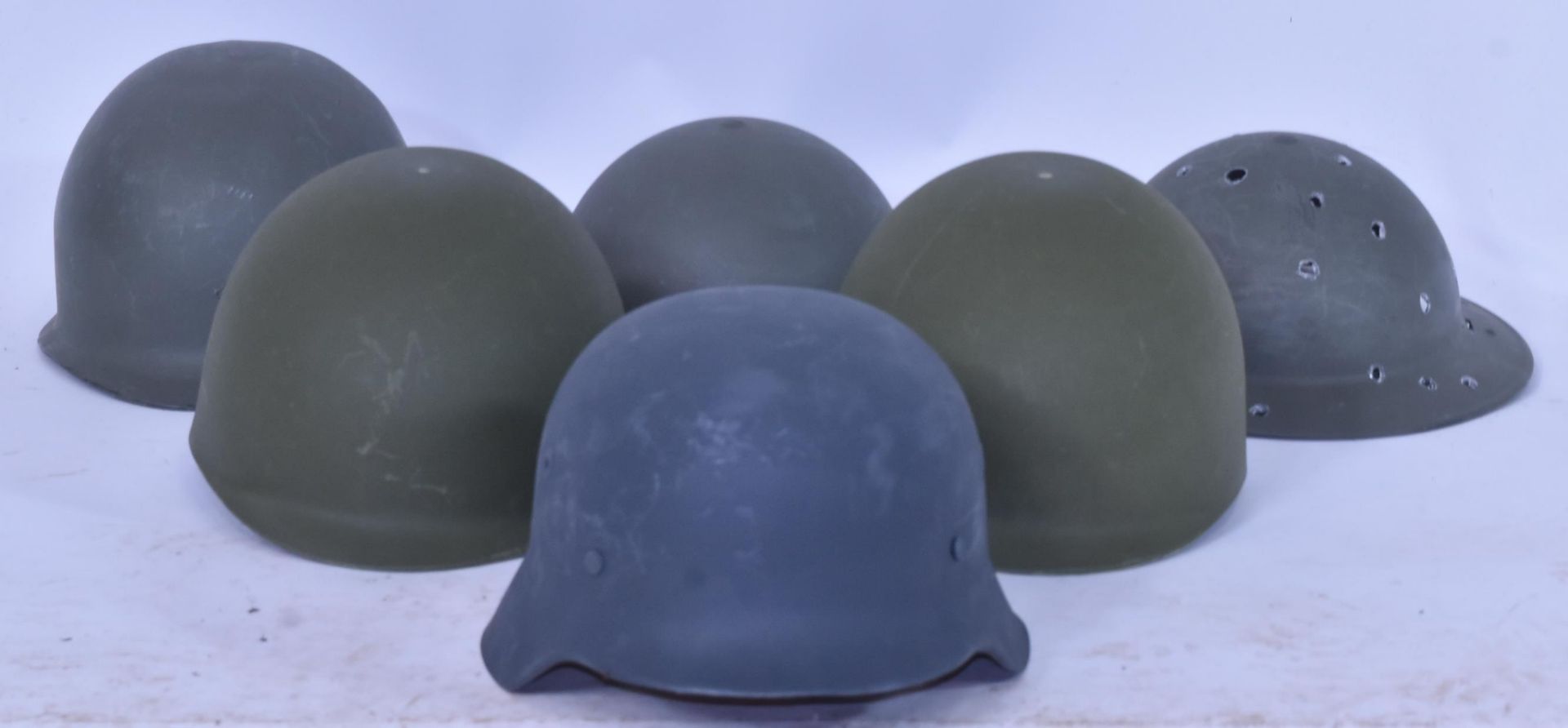 COLLECTION OF RE-ENACTMENT MILITARY HELMETS - Image 2 of 6