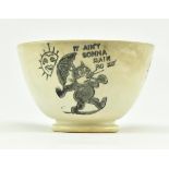 1920S FELIX THE CAT STONEWARE PRINTED CEREAL BOWL