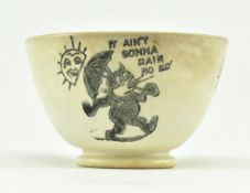 1920S FELIX THE CAT STONEWARE PRINTED CEREAL BOWL