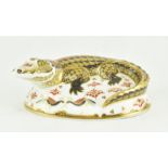 ROYAL CROWN DERBY - CROCODILE BONE CHINA PAPERWEIGHT