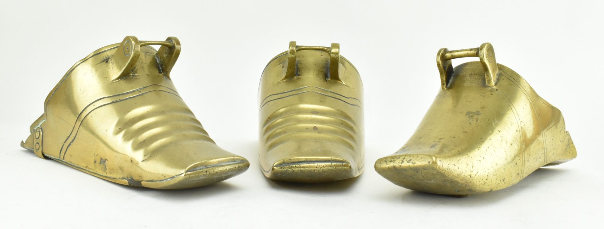 THREE 19TH CENTURY SOUTH AMERICAN BRASS STIRRUPS - Image 2 of 5