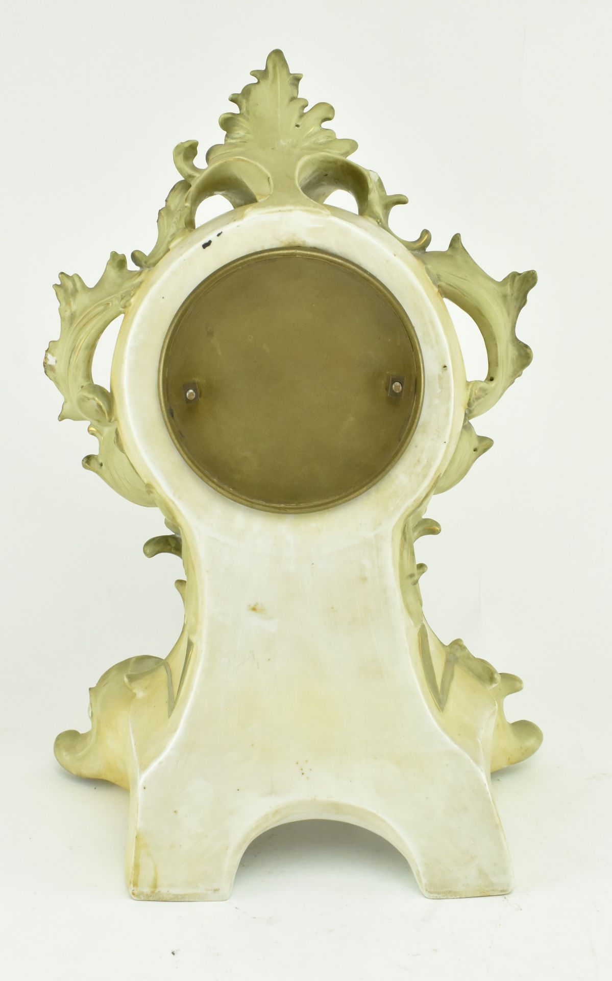 19TH CENTURY CONTINENTAL BISQUE PORCELAIN MANTLE CLOCK - Image 8 of 10