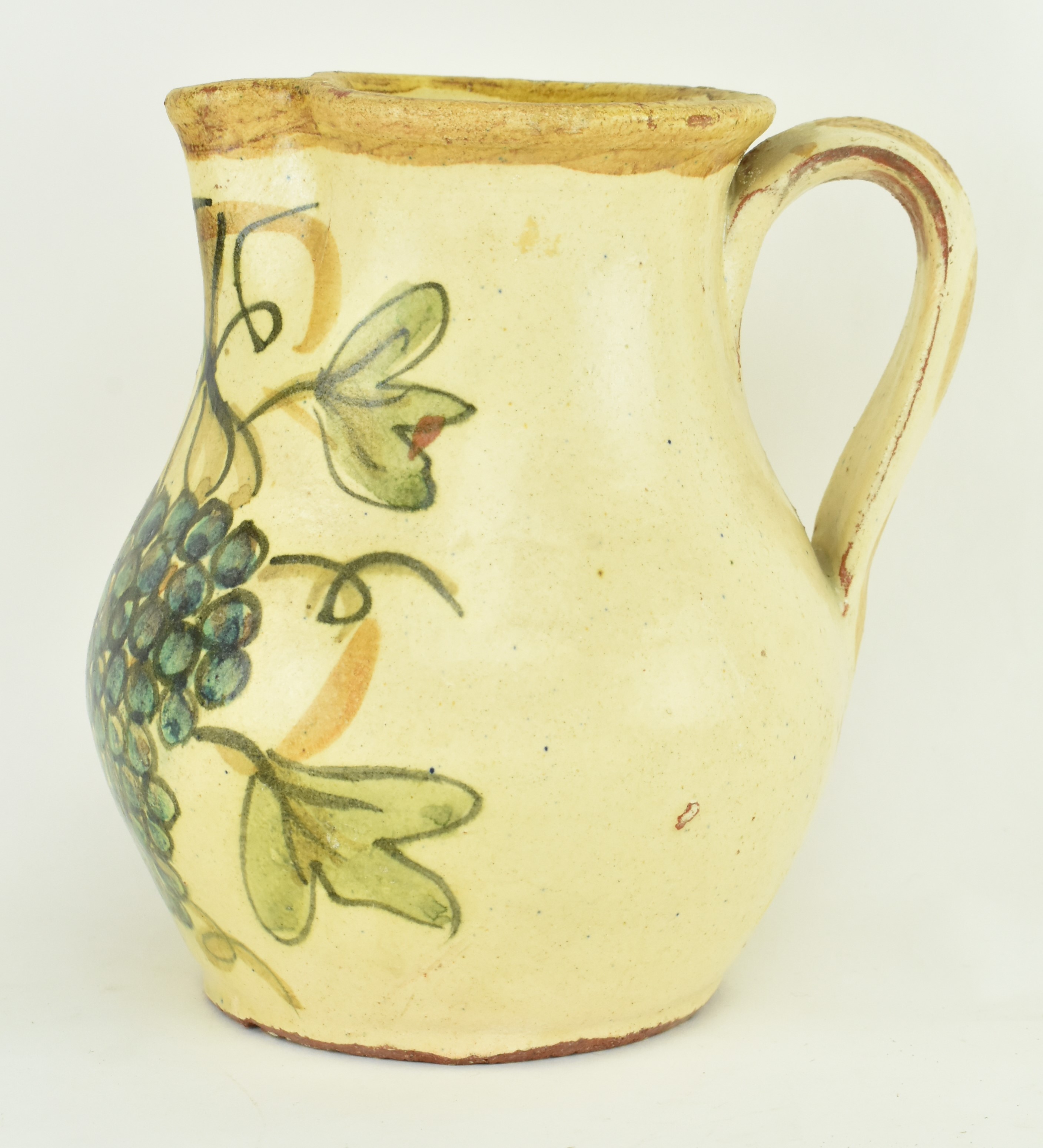 VINTAGE FRENCH FAIENCE WALL POCKET & A CONTINENTAL PITCHER - Image 2 of 9