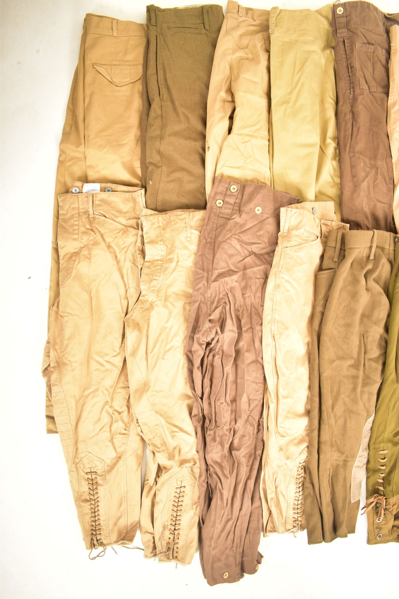 COLLECTION OF RE-ENACTMENT BRITISH MILITARY DESERT TROUSERS - Image 3 of 5