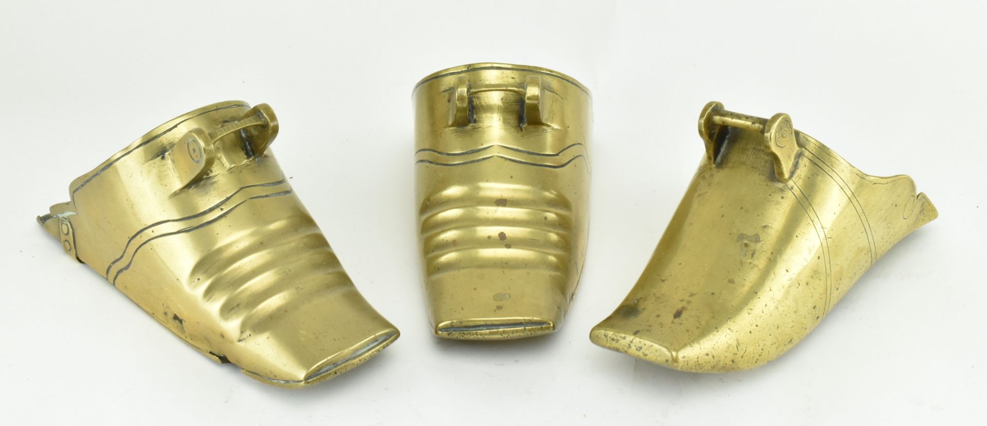 THREE 19TH CENTURY SOUTH AMERICAN BRASS STIRRUPS - Image 3 of 5