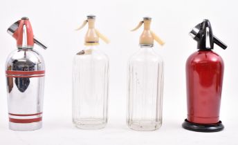 FOUR 20TH CENTURY SCHWEPPES & SPARKLETS SODA SIPHONS