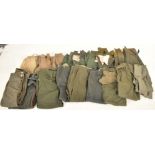 LARGE COLLECTION OF RE-ENACTMENT WWII UNIFORM TROUSERS