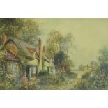 CYRIL WOOD - VICTORIAN COUNTRY WATERCOLOUR ON PAPER PAINTING