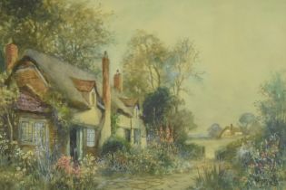 CYRIL WOOD - VICTORIAN COUNTRY WATERCOLOUR ON PAPER PAINTING
