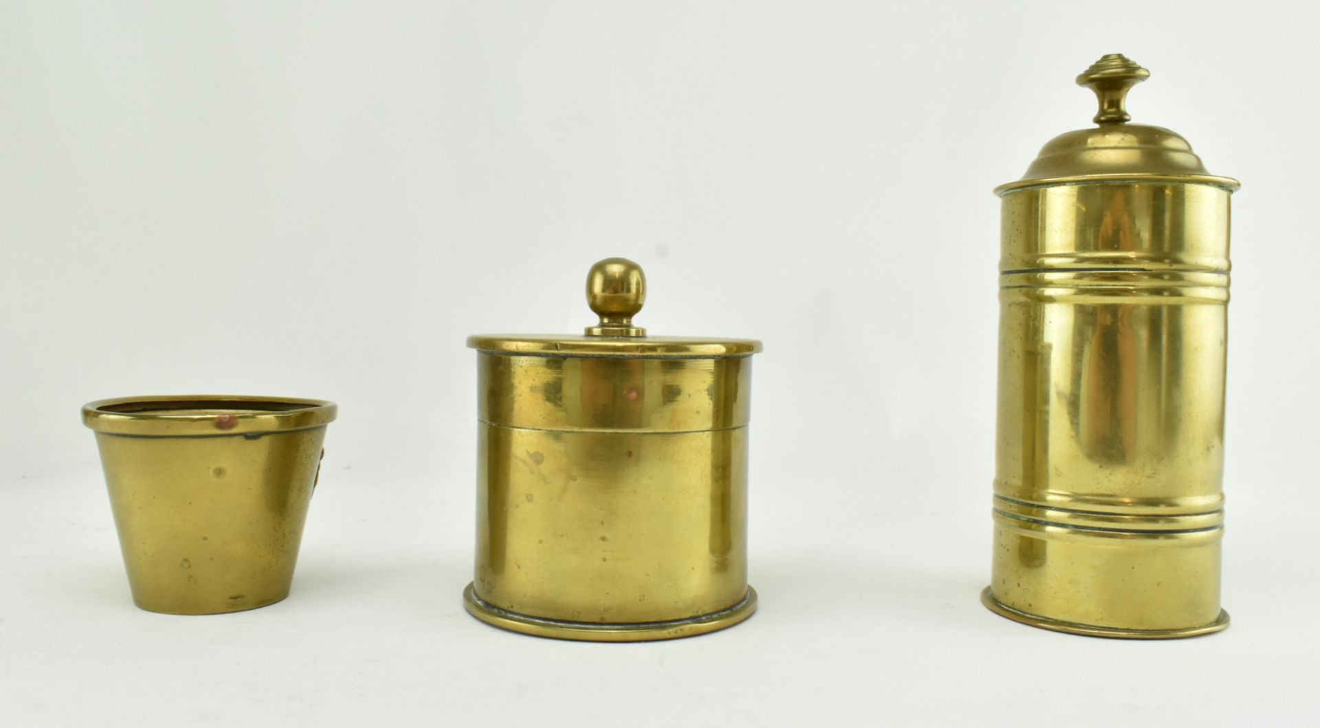 TRENCH ART - COLLECTION OF SIX WWI REPURPOSED ARTILLERY SHELL - Image 4 of 9