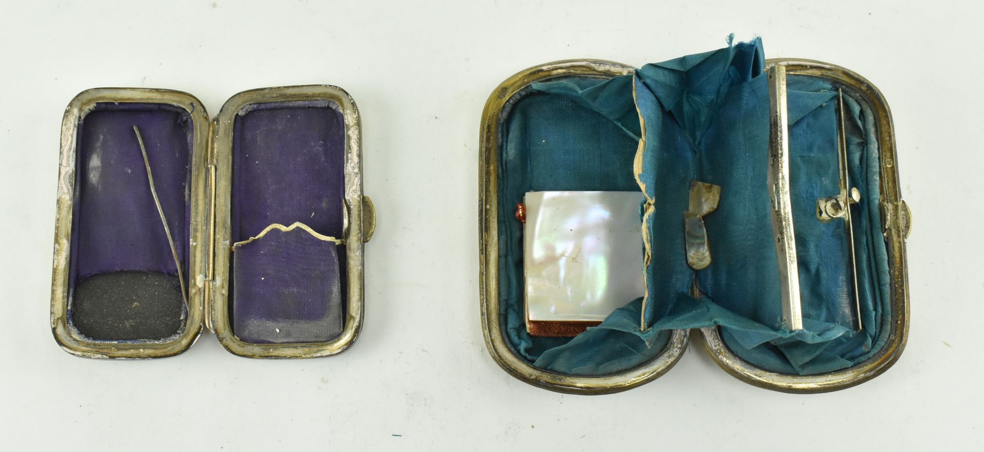 TWO MOTHER OF PEARL AND SILVER MATCHSTICK CASES - Image 2 of 6