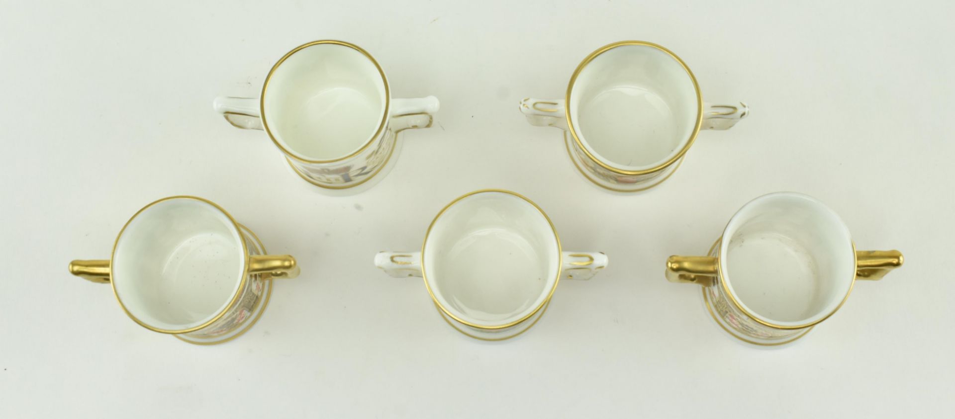 A COLLECTION OF ROYAL CROWN DERBY MINIATURE LOVING CUPS - Image 3 of 8