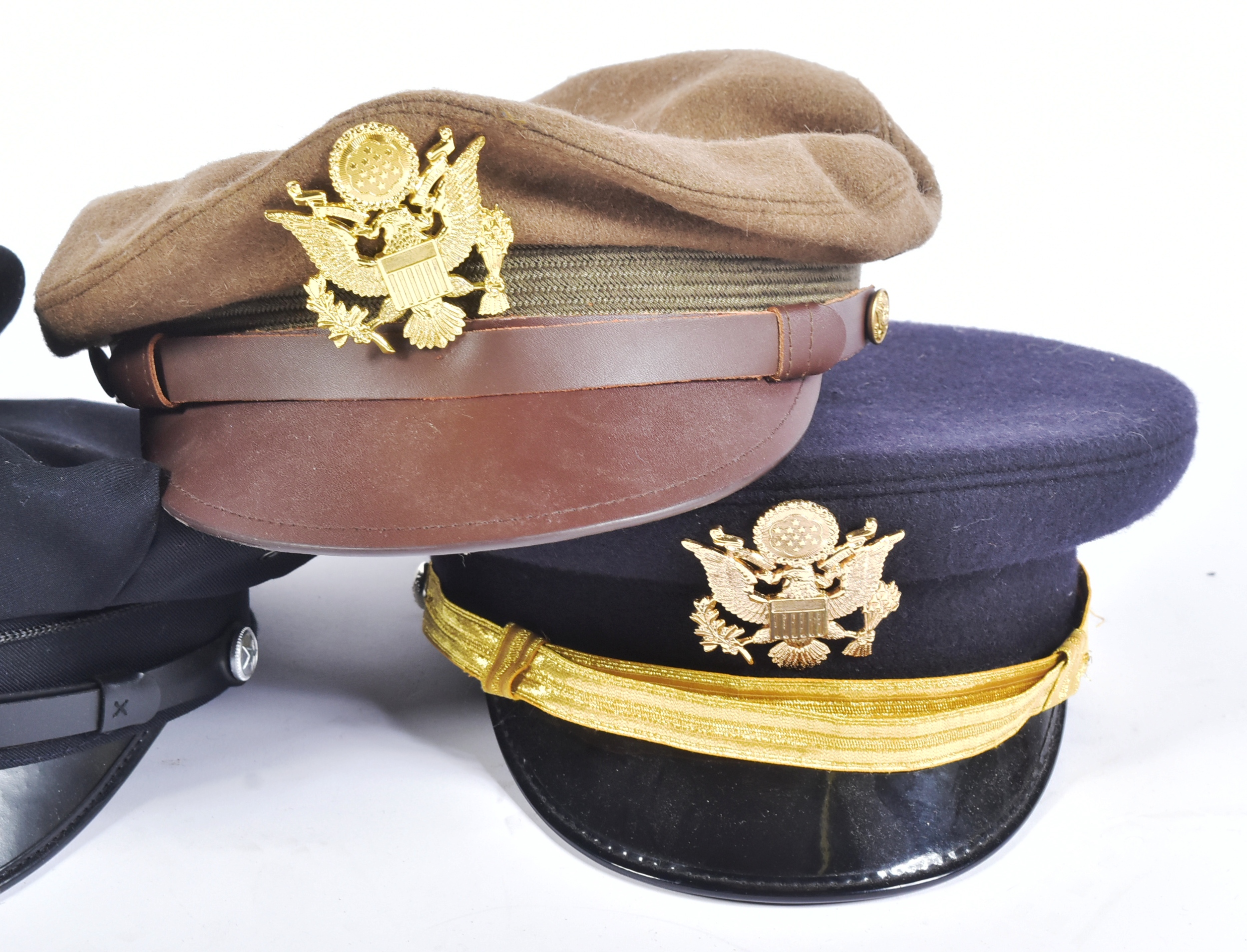 COLLECTION OF REENACTMENT US UNITED STATES MILITARY VISORS - Image 4 of 4