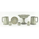 COLLECTION OF EARLY 20TH CENTURY PEWTER INCL. TANKARDS