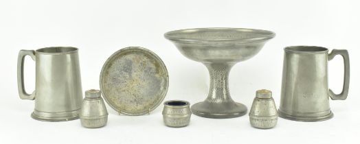 COLLECTION OF EARLY 20TH CENTURY PEWTER INCL. TANKARDS