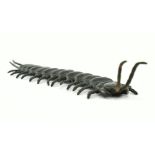 19TH CENTURY JAPANESE BRONZE ARTICULATED CENTIPEDE