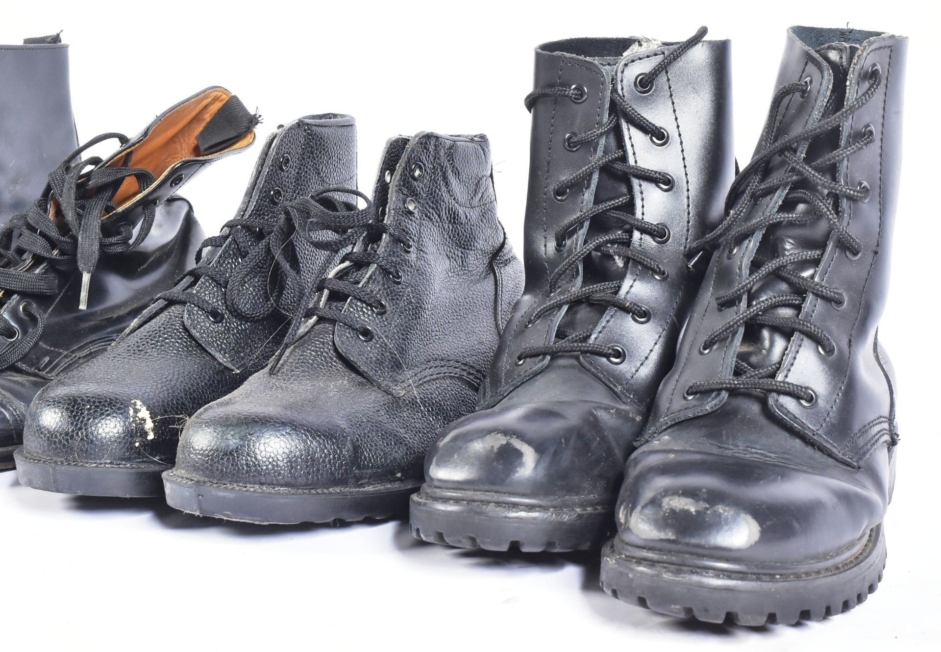 COLLECTION OF MILITARY STYLE LEATHER AMMO BOOTS - Image 4 of 5
