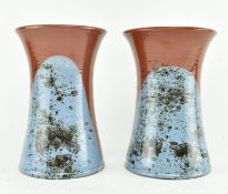 PAIR OF YEO POTTERY CLEVEDON STUDIO VASES