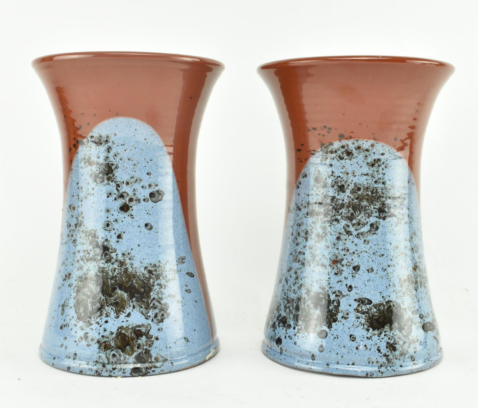 PAIR OF YEO POTTERY CLEVEDON STUDIO VASES